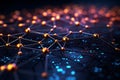 Futuristic 3D abstraction Cyber data flow, network connection, blockchain concept Royalty Free Stock Photo