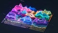 Futuristic 3D Data Visualization Landscape Royalty Free Stock Photo