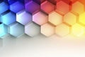 Futuristic 3D geometry colorful background wallpaper