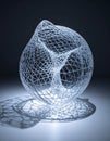 Futuristic 3D Lattice Structure with Light Royalty Free Stock Photo