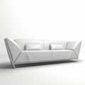Futuristic 3d Minimal Sofa With Strong Negative Space