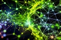 Futuristic 3D Plexus Array Abstract Particle Background & Big Data Network Visualization: