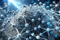 Futuristic 3D Plexus Array Abstract Particle Background & Big Data Network Visualization: