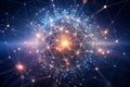 Futuristic 3D Plexus Array Abstract Particle Background & Big Data Network Visualization: