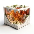 Futuristic 3d Printed Desert Island Landscape In A Box