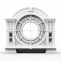 Futuristic 3d Printed Neoclassical Window With Circular Shapes Royalty Free Stock Photo