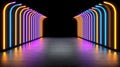 Futuristic 3D Render of Modular Building Interior
