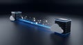 High-Speed Cloud Data Transfer Between Servers. Secure networking concept for enterprise connectivity and IT professionals. Royalty Free Stock Photo