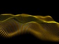 Abstract digital terrain wireframe visualization for technology, data, and scientific analysis. Royalty Free Stock Photo