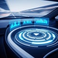 Futuristic dashboard displaying data analytics Royalty Free Stock Photo