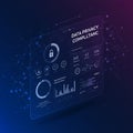 Futuristic dashboard displaying data privacy compliance metrics. The design features Royalty Free Stock Photo