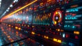 Futuristic dashboard with graphs, charts and data analysis