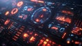 futuristic dashboard interface glowing data