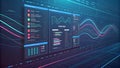 Futuristic Dashboard Interface Visualizing Data and Analytics in a Digital Environment Royalty Free Stock Photo