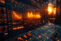 Futuristic Data Analysis Interface with Advanced Graphs and Technology Concept Generative AI Royalty Free Stock Photo