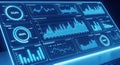 Futuristic Data Analytics Dashboard Royalty Free Stock Photo
