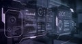 Futuristic Digital Data Interface with HUD Elements Royalty Free Stock Photo