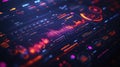Futuristic Data Analytics Visualization with Interactive Graphical Interface Royalty Free Stock Photo