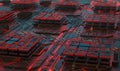 Futuristic data center. Abstract concept of nano processor and high-tech digital element