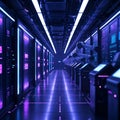 Futuristic Data Center with Advanced Robotics