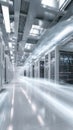 Futuristic data center with advanced server technology and high-speed data Royalty Free Stock Photo