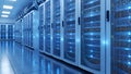 Data Center Servers Modern IT Infrastructure, Cloud Computing Royalty Free Stock Photo