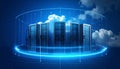 Futuristic Cloud Computing Data Center Technology Royalty Free Stock Photo