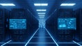 Data Center Servers Modern Technology, Cloud Computing, AI Royalty Free Stock Photo