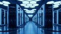 Data Center Servers Modern Server Room, Cloud Computing Royalty Free Stock Photo