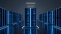 Data Center Servers Modern Network and Cloud Computing Royalty Free Stock Photo