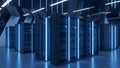 Data Center Servers Modern Technology, Cloud Computing, IT Infrastructure Royalty Free Stock Photo