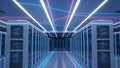 Data Center Servers Modern Technology, Cloud Computing, IT Infrastructure Royalty Free Stock Photo