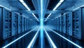 Data Center Server Room Modern Network and Cloud Computing Royalty Free Stock Photo