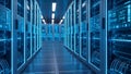 Data Center Server Room Modern Network Infrastructure, IT Technology Royalty Free Stock Photo