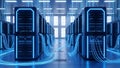 Data Center Servers Network Infrastructure, Cloud Computing Technology Royalty Free Stock Photo