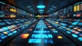 Futuristic Data Center, Visualizing Big Data Royalty Free Stock Photo