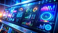 Futuristic Data Dashboard for Business Analytics Royalty Free Stock Photo