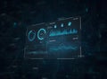 Futuristic Data Interface â Technology Dashboard Visualization Royalty Free Stock Photo