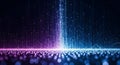 Futuristic Data Stream Particles Background with Vibrant Blue Purple Glow Royalty Free Stock Photo
