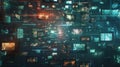 Futuristic Data Stream Network, Generative AI Royalty Free Stock Photo
