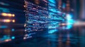 Futuristic Data Stream Visualization with Coding Concepts Coming to Life in Information Technology Royalty Free Stock Photo