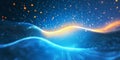 Futuristic Data Stream Visualization with Gradient Hues and Dynamic Effects in Tech Aesthetics Royalty Free Stock Photo