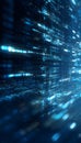 Futuristic data streams visualize digital innovation a glowing network of code and vibrant blue light Royalty Free Stock Photo