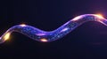 Futuristic Data Visualization: Abstract Waves of Light and Digital Energy Flowing with Modern Fluidity