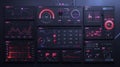 Futuristic Data Visualization Dashboard with Interactive Graphs and Charts Royalty Free Stock Photo