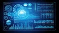 Futuristic Data Visualization Dashboard Page Page Royalty Free Stock Photo