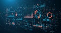Futuristic Data Visualization Interface Royalty Free Stock Photo