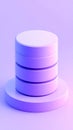 Futuristic Database Icon in Neon Gradient Light Royalty Free Stock Photo