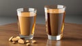 Futuristic Delight Peanut shaped Shot Glass for National Peanut Day.AI Generated