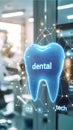 Futuristic dental technology visualization Royalty Free Stock Photo